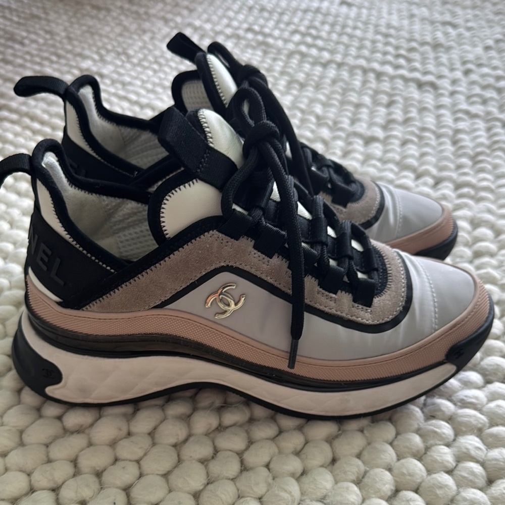 Chanel Black and White Sneakers Modern Design